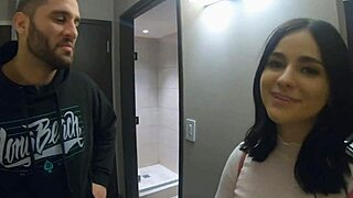 She chokes on a strangers dick in a hotel room. Violet Rain