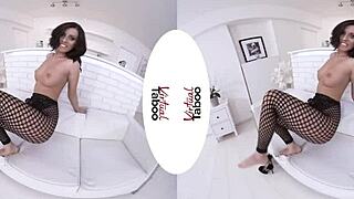 virtual taboo story of getting wet in fishnets