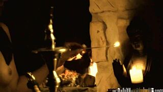 Seduction unfolds at night with exotic Desi beauty