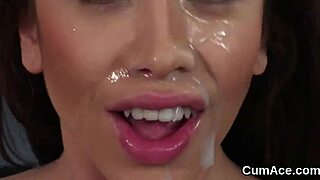 Sex Kitten Receives Facial Cumshot In Blowbang