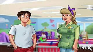 summertime saga mommy picks up a big ass toy from the sex shop for uncensored blowjob fun 😏