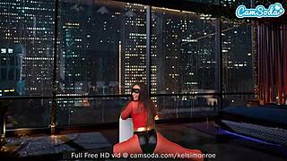 Big Ass Kelsi Monroe Cosplay Elastigirl! Wow, Masturbating Hard on Sybian!