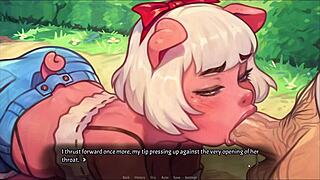 i probe my pig princess's throut with gigantic cock in park