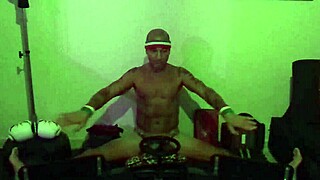 A pornstar at the gym works out with passion and fitness
