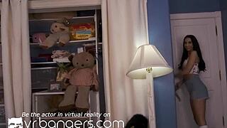 VR Bangers Skinny Teen Seduces with Small Feet in POV Action
