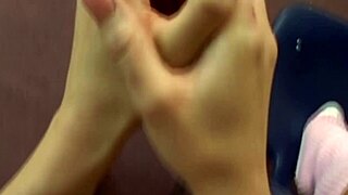 horny babe with big tits blows job