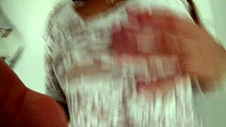 White transparent dress melena maria rya strips and teases pussy?