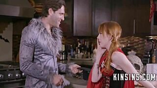 Horny red riding hood fucks the wolf