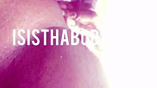 Ejaculate tattooed black girl masturbates