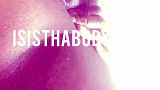 Ejaculate tattooed black girl masturbates