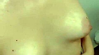 Brunette teen gives webcam show to client