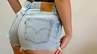 Brunette teen gives webcam show to client