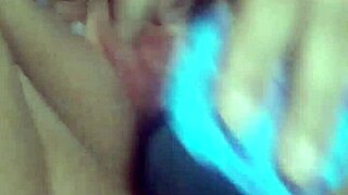 She explores her big ass with a dino dildo in a homemade solo session, chasing that intense orgasm.