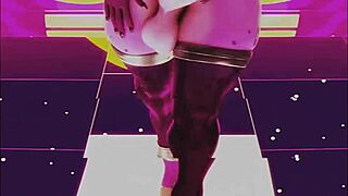 hey, ever seen a synthwave 3d futanari strut like this monster?