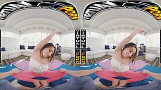 yoga slut violet gems cant resist big tits fucking