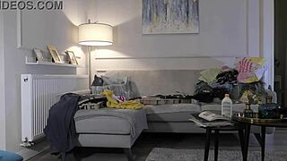 Hot babe girlfriend flashing in kitchen for casting audition in sundress