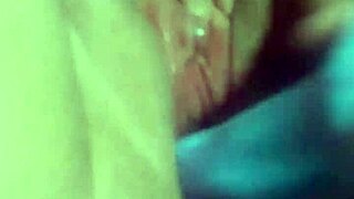 She explores her big ass with a dino dildo in a homemade solo session, chasing that intense orgasm.