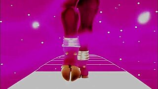 Cartoon allure with synthwave inspired animated demon seduces with cartoon allure