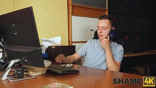 shame4k shows mature american with pierced tits gaping wide in sex shop scene