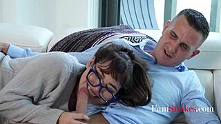 Man, I’m so hooked, my nerdy stepdaughter Lilith Grace totally earned my cock!