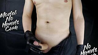 Butler In Uniform And Gloves Masturbating A Big Fat Cock At Mistress's Request For Orgasm