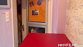 Blonde beauty deepthroats big cock 😍