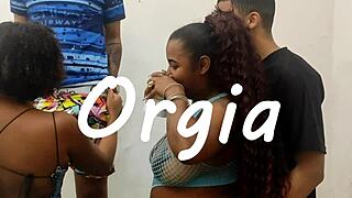 Orgy of amateurs with big asses and wet pussies