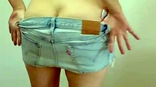 Brunette teen gives webcam show to client