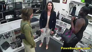Cheeky Shop Owner Bangs Customer's Pussy