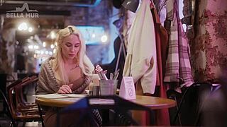 picked up sofia simens in bar for outdoor lesbian lick with big tits and saliva