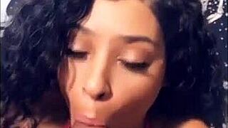 Ever seen a stunning lightskin German teen devour a massive cock up close?