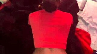 Petite ebony teen cums on big black cock 😍