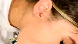 sexy latina wife gets deepthroat blowjob and big cock facial