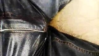 Woman Peeing In Jeans On Sofa