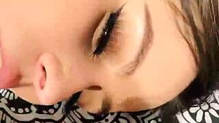 sexy latina wife gets deepthroat blowjob and big cock facial