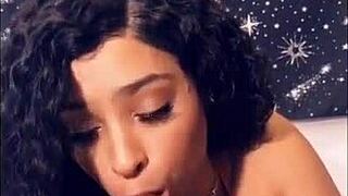 Ever seen a stunning lightskin German teen devour a massive cock up close?