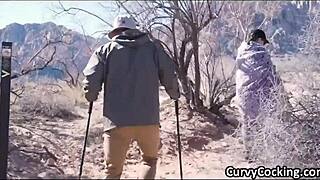 sucking his dick during the hike, then fucking at home?