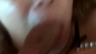Mature stepmother sucks friend's huge cock for first time.