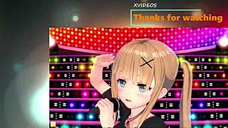 Yukari Yakumo's Big Tits Rubbed Intensely In Hentai Game