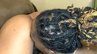 Ebony Teen's Pussy Eaten from Back by Honey Cocane