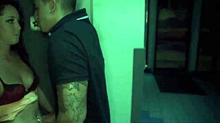 Brunette teen steps into a sauna for her first intense domination experience.