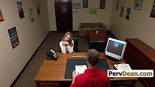 Prom Queen Stepmom Returns to Dominate Principal on Desk