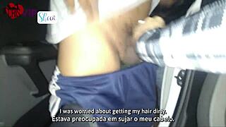 Cristina Almeida stars in her first public gangbang, filmed by husband in outdoor voyeur trailer