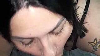 She Cums While Sucking Big Cock In Her Mouth