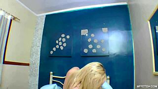 Rosangela's perfect face endures rough lesbian face fucking in extreme lezdom.