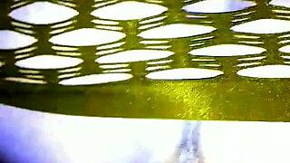 In this amateur scene, black ebony and latina lesbian duo engage in intense fucking and sucking, culminating in a facial