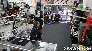 Lesbian illusion girl share sexy pussy play in public