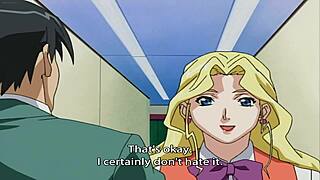 sexy blonde in stockings bangs colleagues in wild hentai