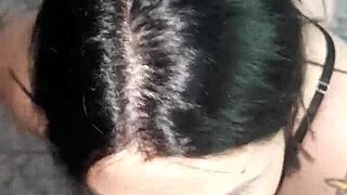 She Cums While Sucking Big Cock In Her Mouth