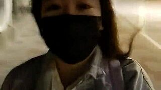 Wow, check those big tits chilling outdoors in retro public style!